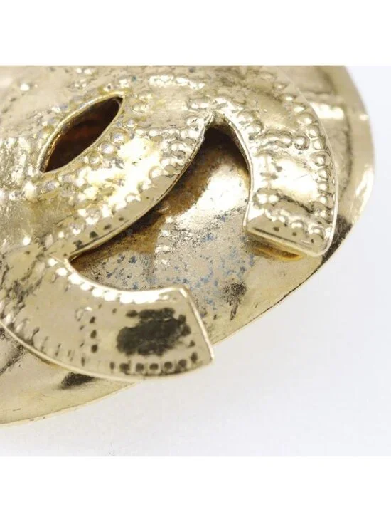 Chanel Coco Mark Vintage Gold Plated 94 P 25.6 g Earrings - Picture 6 of 7